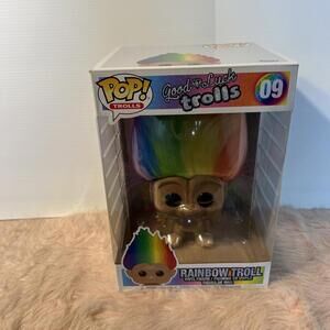 RAINBOW TROLL (CHASE) (10 INCH) - GOOD LUCK TROLLS - VAULTED - FUNKO POP!